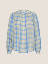 Cargar imagen en el visor de la galería, Blusa cuadros Azules NYKA
