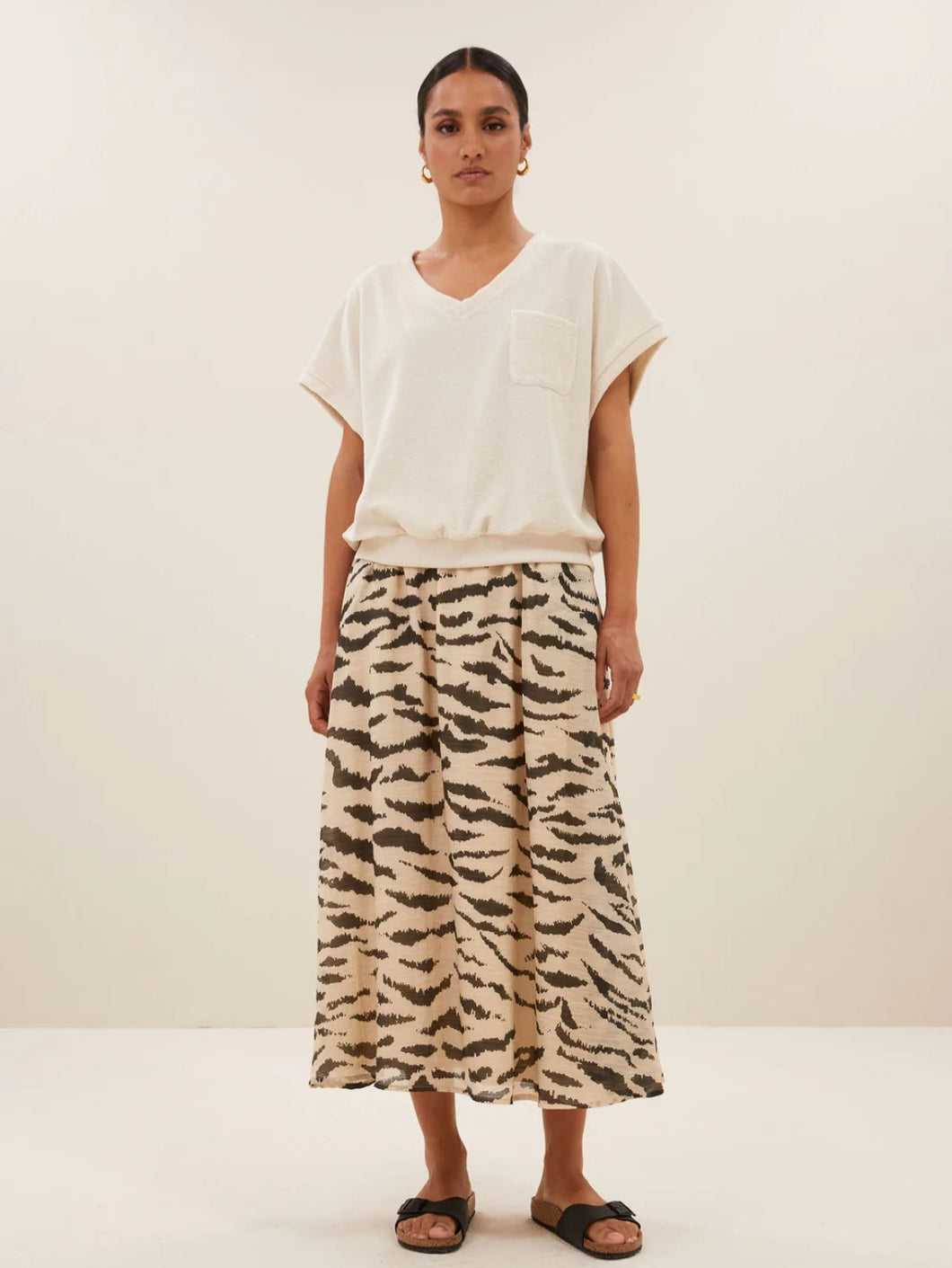 Falda larga JUTA zebra